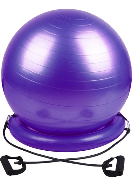 Gri Tarzı Egzersiz Topu Sandalyesi – Direnç Bantlı 65 cm Patlama Önleyici Yoga Topu - (Yurt Dışından) fırsatları