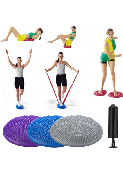 Turuncu Tarzı Şişme Yoga Masaj Topu Dayanıklı Evrensel Spor Salonu Fitness Yoga Egzersiz Wobble Stabilite Denge Disk Masajı cm (Yurt Dışından) fırsatları