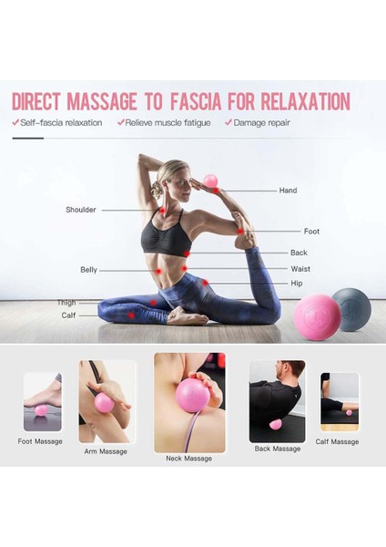 Pembe Tarzı Lakros Topu Premium Yumuşak Yoga Masaj Topu Rulo Miyofasyal Serbest Bırakma Için Rahat Yoga Terapi Masajı (Yurt Dışından) indirimleri