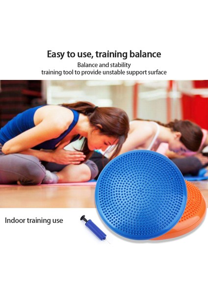 Gri Stil 33CM Şişme Pvc Denge Yastığı Topu Denge Plakası Kalınlaşmış Patlamaya Dayanıklı Yoga Denge Topu Masaj Yastığı Pompalı (Yurt Dışından) fiyatları