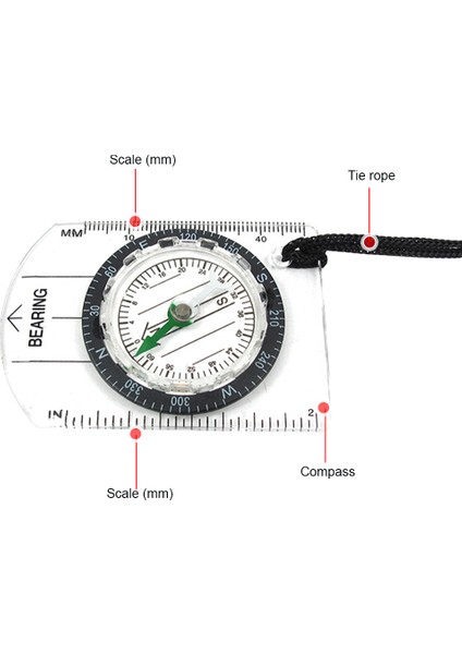 Açık Yürüyüş Kamp Şeffaf Plastik Pusula Pusula Orantılı Ayak Izi Seyahat Askeri Pusula Araçları Seyahat Kitleri (Yurt Dışından) fiyatları