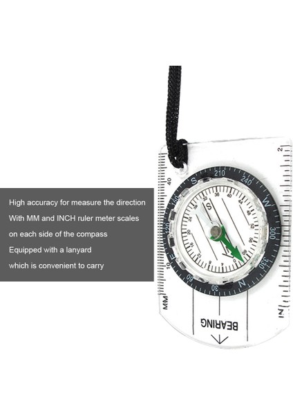 Açık Yürüyüş Kamp Şeffaf Plastik Pusula Pusula Orantılı Ayak Izi Seyahat Askeri Pusula Araçları Seyahat Kitleri (Yurt Dışından) modelleri