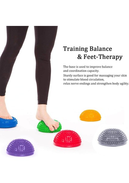 Sarı Stil Yoga Topu Pvc Şişme Masaj Noktası Yarım Fit Topu Denge Eğitmeni Sabitleyici Gym Pilates Fitness Dengeleme Topu (Yurt Dışından) fiyatları