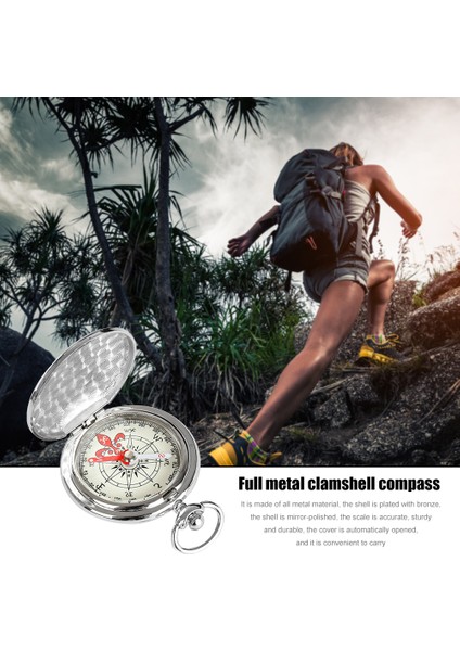 Gümüş Tarzı Kamp Yürüyüş Cep Pirinç Pusula Taşınabilir Pusula Açık Hava Etkinlikleri Için Navigasyon Flip Cover El Cep Saati Pusula (Yurt Dışından) fırsatları