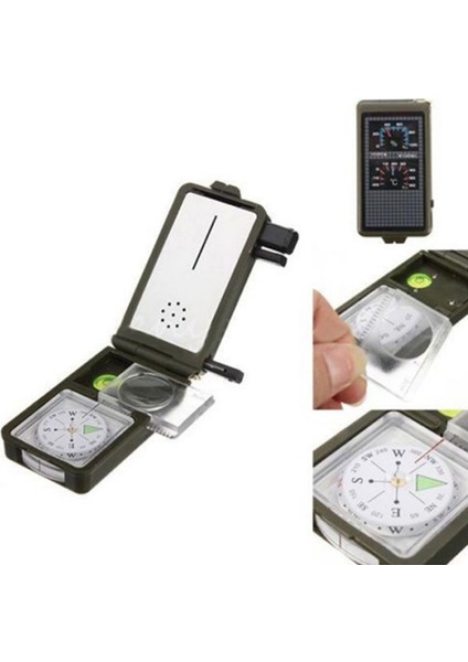 FT0025JG Stili Açık Havada Hayatta Kalma Askeri Kamp Yürüyüş Pusula Araç Kiti Kombinasyonu Pusula Kiti 10-In-1 Çok Fonksiyonlu Hs (Yurt Dışından) modelleri