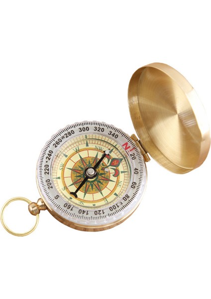 Pusulalar Yüksek Li Kamp Yürüyüş Pirinç Altın Pusula Cebi Retro Taşınabilir Pusula Navigasyon Açık (Yurt Dışından)