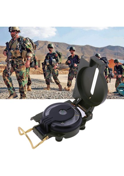 Açık Askeri Taktik Pusulalar Ordu Yeşili Çok Fonksiyonlu El Tipi Kompas Yürüyüş Kamp Tırmanma Için (Yurt Dışından)