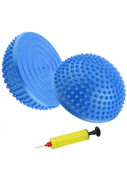 Sarı Stil Dikenli Yoga Yarım Top Ayak Masaj Topları 16CM Pvc Kirpi Yarımküre Fiziksel Pilates Fitness Egzersiz Denge Becerileri Eğitimi (Yurt Dışından) fırsatları