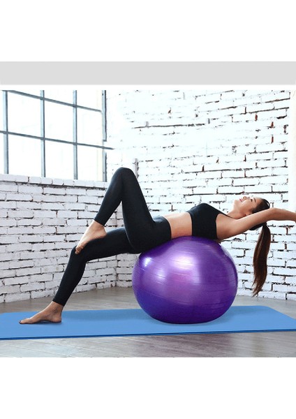 Pembe Stil Spor Yoga Topları Pilates Fitness Topu Spor Salonu Dengesi Fit Topu Egzersiz Pilates Egzersizi Pompalı Masaj Topu (Yurt Dışından)