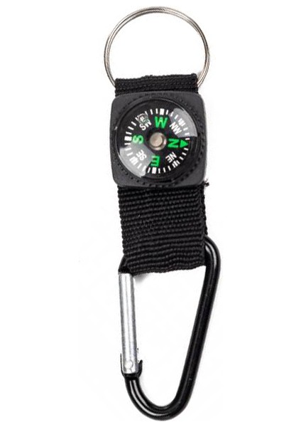 B Tarzı Çok Işlevli 3'ü 1 Arada Açık Düdük Pusula Termometre Içme Mini Pusula Navigasyon Karabina Kamp Yürüyüşü Hayatta Kalma Araçları (Yurt Dışından)