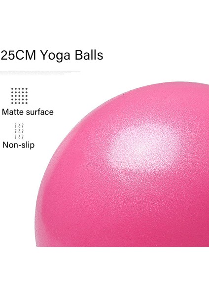 Gri Stil Spor Pvc Yoga Topu 25CM Pilates Fitness Salonu Denge Fitball Egzersiz Patlamaya Dayanıklı Kapalı Alan Eğitmen Crossfit Pilates Topu (Yurt Dışından)