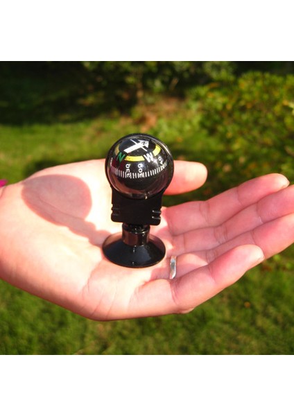 Siyah Stil Derece Rotasyon Su Geçirmez Araç Navigasyon Topu Şekilli Araba Pusula Topu Vantuzlu Dış Mekan Aksesuarları (Yurt Dışından) fiyatları