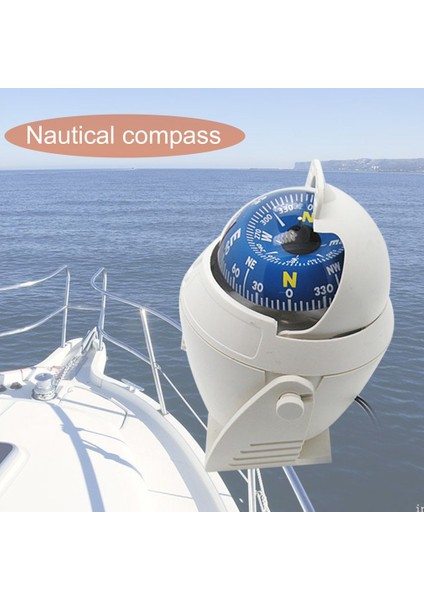 Siyah Stil 2 Tip Lea Marine Askeri Elektronik Tekne Araç Araba Pusula Navigasyon Konumlandırma Yüksek Hassasiyetli LED Gece Lambası (Yurt Dışından)