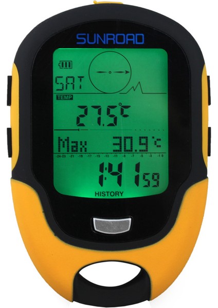 Siyah Stil Hayatta Kalma Pusula Açık Kamp Yürüyüş Tırmanma Altimetre Elde Taşınabilir Navigasyon Tracker Alıcı Taşınabilir Elde Taşınabilir Dijital (Yurt Dışından) fiyatları