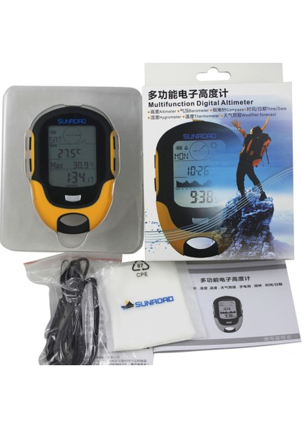 Siyah Stil Hayatta Kalma Pusula Açık Kamp Yürüyüş Tırmanma Altimetre Elde Taşınabilir Navigasyon Tracker Alıcı Taşınabilir Elde Taşınabilir Dijital (Yurt Dışından) indirimleri