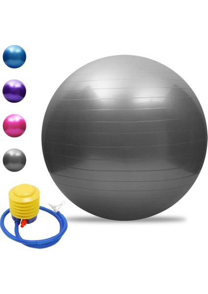 Gümüş 75CM Tarzı Djdl 45CMCMCMCM Anti-Patlama Yoga Topu Kalınlaşmış Stabilite Denge Topu Pilates Barre Fiziksel Fitness Egzersiz Topu (Yurt Dışından)