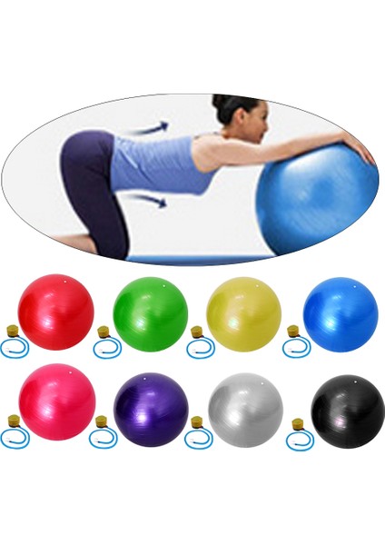 Sarı Stil Perfeclan Ağır Hizmet 55CM Yoga Pilates Topu Patlamaya Karşı Pvc Fitness Salonu Denge Stabilite Egzersiz Eğitimi Topu Pompalı (Yurt Dışından) modelleri