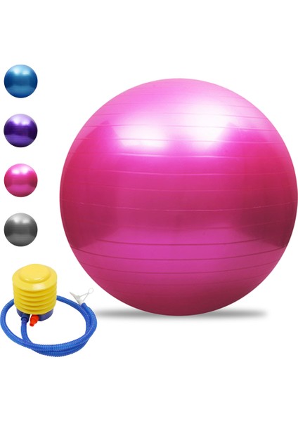 Mor 55CM Tarzı cm Anti-Patlama Yoga Topu Kalınlaşmış Stabilite Denge Topu Pilates Barre Fiziksel Fitness Egzersiz Topu Hediye Hava Pompası (Yurt Dışından) fırsatları