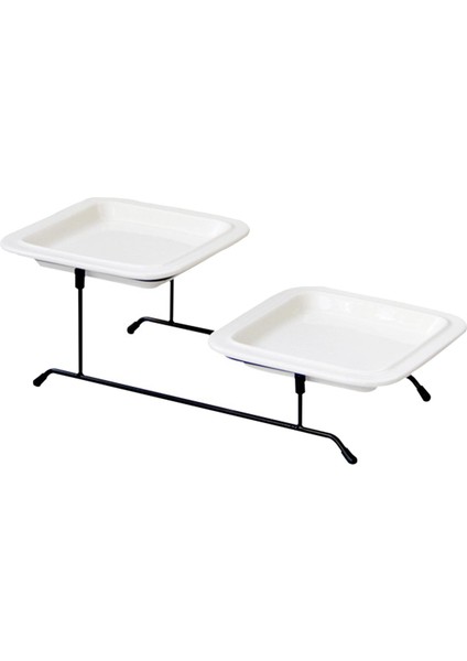 Etkinlikler Için 2 Katmanlı Tepsisi Snack Tepsisi Sevgililer Günü Tatili (Yurt Dışından)