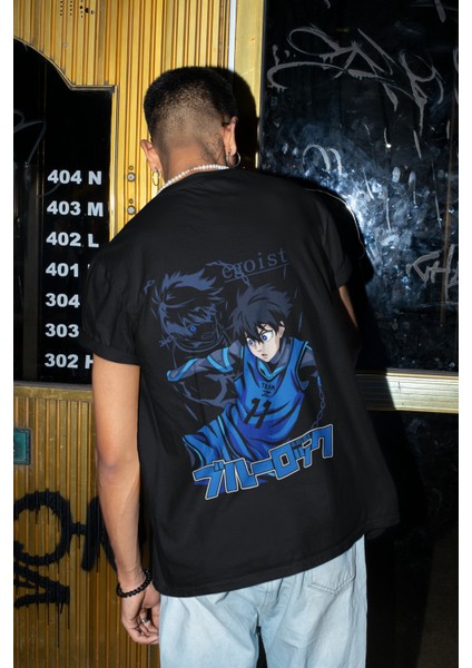Unisex Sırt Baskılı Blue Lock Tişört, Oversize Yoichi Isagi Anime Baskılı T-Shirt modelleri