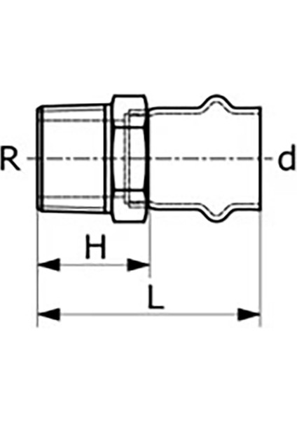 Paslanmaz Dişli Nipel (15X3/8"X1,5 Mm) Defender