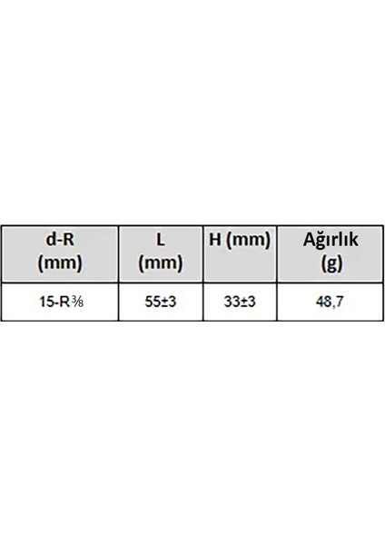 Paslanmaz Dişli Nipel (15X3/8"X1,5 Mm) Defender