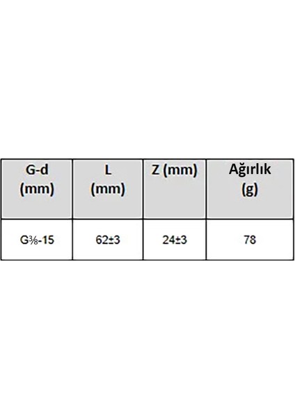 Rakor Somunlu Adaptör (15X3/8"X1,5 mm ) Defender