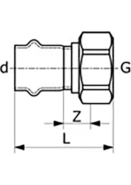 Rakor Somunlu Adaptör (15X3/8"X1,5 mm ) Defender