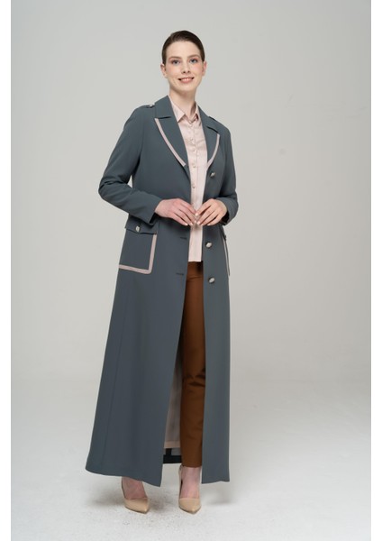 Erkek Yaka Torba Cepli Apolet ve Garni Detaylı Astarlı Pardesü HAKİ 6577 modelleri