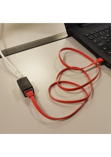 50 cm Cat7 Kablo Yassı Ftp Ethernet Network Lan Ağ Kablo ve Ekleyici