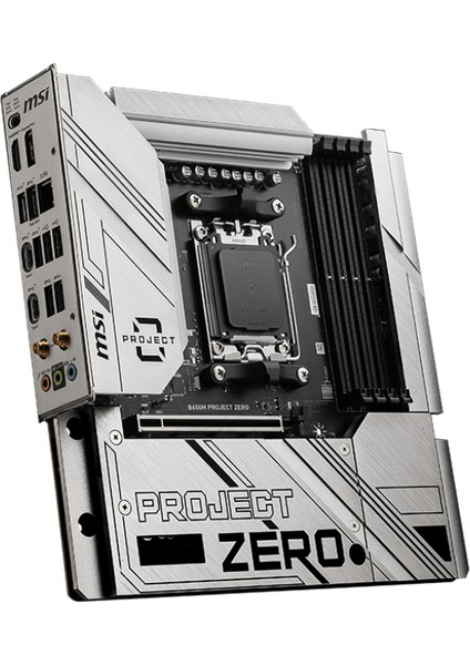 MB B650M PROJECT ZERO AM5 DDR5 7600MHZ(OC) HDMI DP M.2 USB3.2 2.5G LAN WI-FI 6E mATX