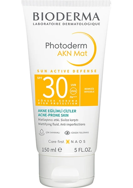 Akn Mat Spf 30 Güneş Koruyucu 150 ml