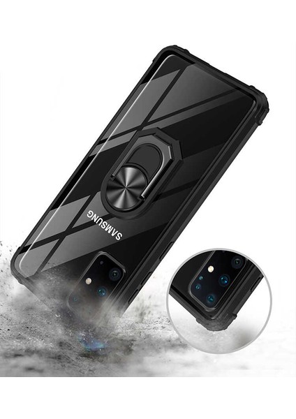 Samsung Galaxy S20 Ultra Kılıf Silikon Kenarlı Yüzüklü Manyetik Mola Telefon Kılıfı modelleri