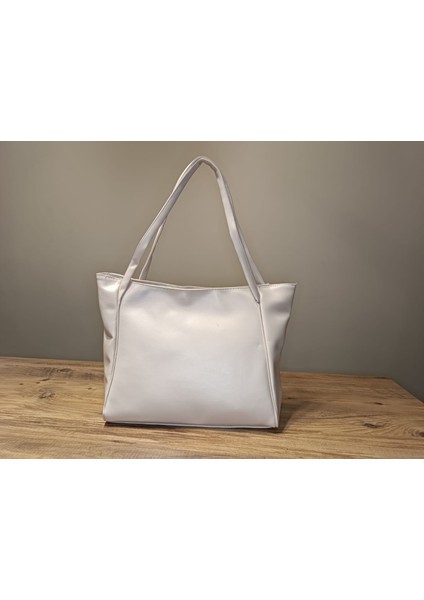Mia Luas Kadın Fermuarlı Salaş Model Shopper El ve Omuz Çanta (4 Renk) -1040