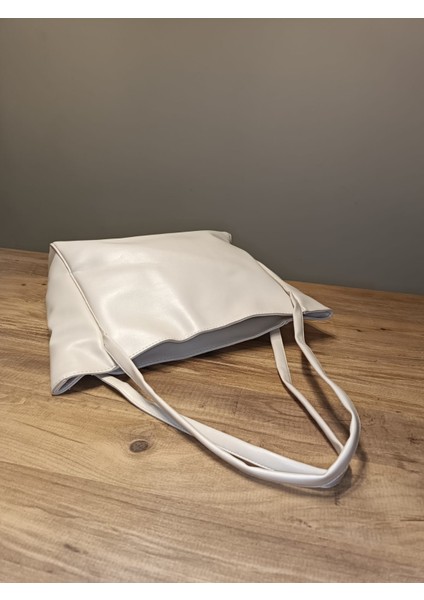 Mia Luas Kadın Fermuarlı Salaş Model Shopper El ve Omuz Çanta (4 Renk) -1040
