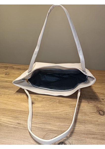 Mia Luas Kadın Fermuarlı Salaş Model Shopper El ve Omuz Çanta (4 Renk) -1040