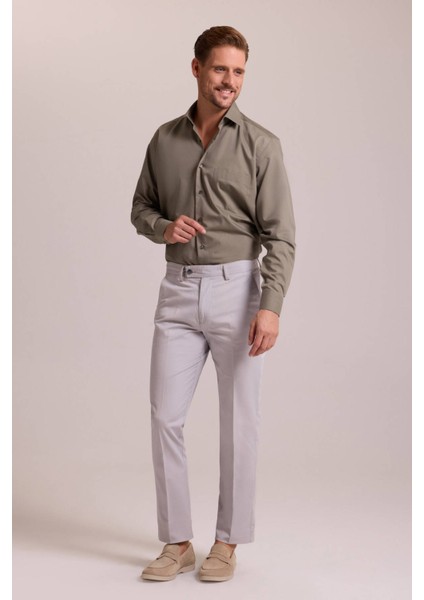 Erkek Gri Kanvas Yan Cep Yazlık Pantolon modelleri