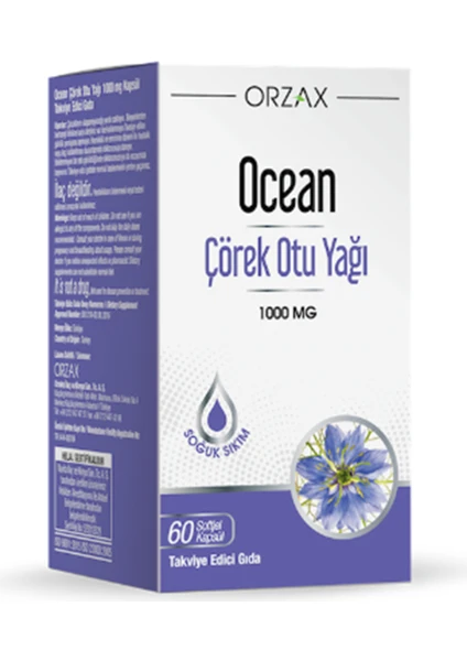 Ocean Çörek Otu Yağı 1000 Mg 60 Kapsül