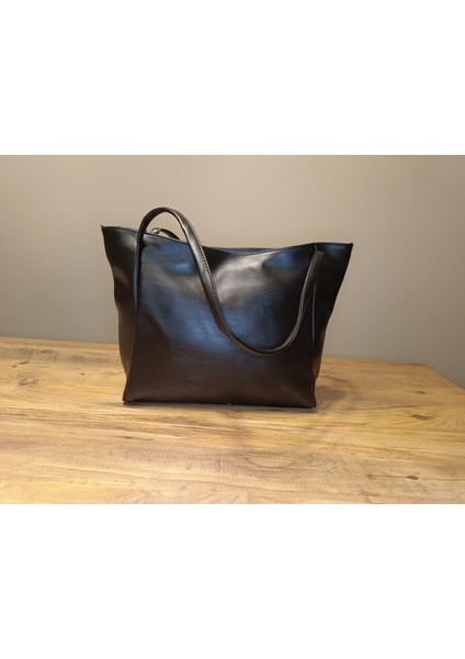 Mia Luas Kadın Fermuarlı Salaş Model Shopper El ve Omuz Çanta (4 Renk) -1040