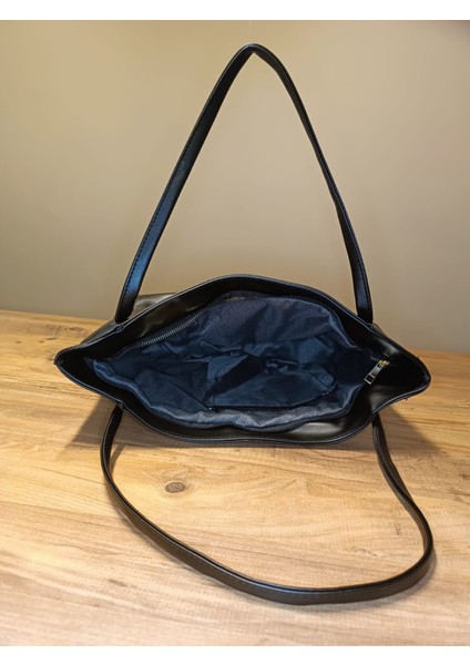 Mia Luas Kadın Fermuarlı Salaş Model Shopper El ve Omuz Çanta (4 Renk) -1040