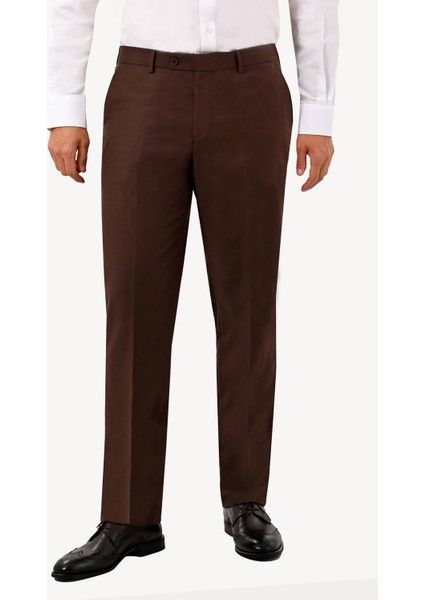 Erkek Kahverengi Kumaş Pantolon Regular Fit fiyatları