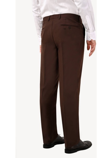 Erkek Kahverengi Kumaş Pantolon Regular Fit modelleri