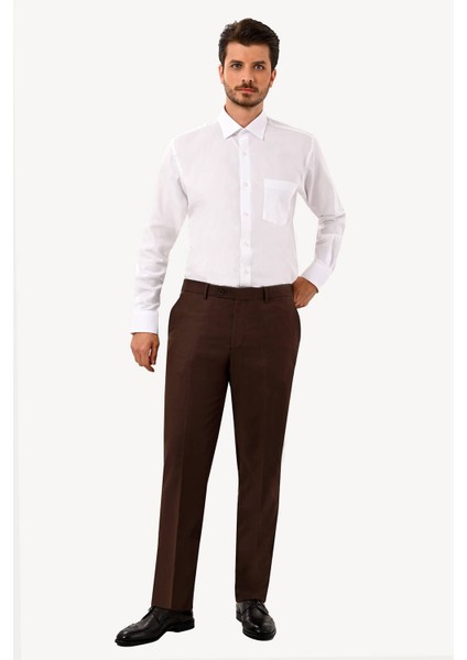 Erkek Kahverengi Kumaş Pantolon Regular Fit indirimleri