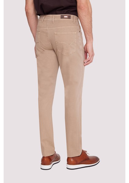 Erkek Bej Slim Fit Üst Cep Kanvas Pantolon fırsatları