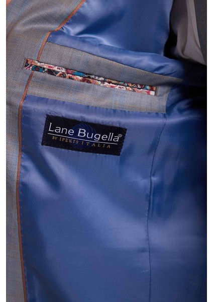 Erkek Gri Bej Slim Fit Sivri Yaka Yelekli Yün Takım Elbise indirimleri