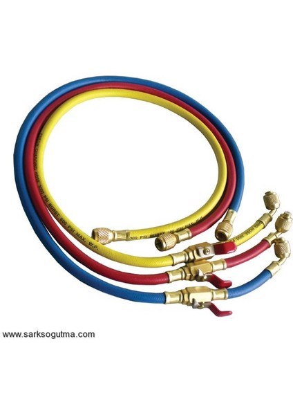 1 Adet Fiyatıdır Gaz Hortumu Vanalı R22-134-404 (60-90 Cm) (Sarcool) 3000-600 Psı