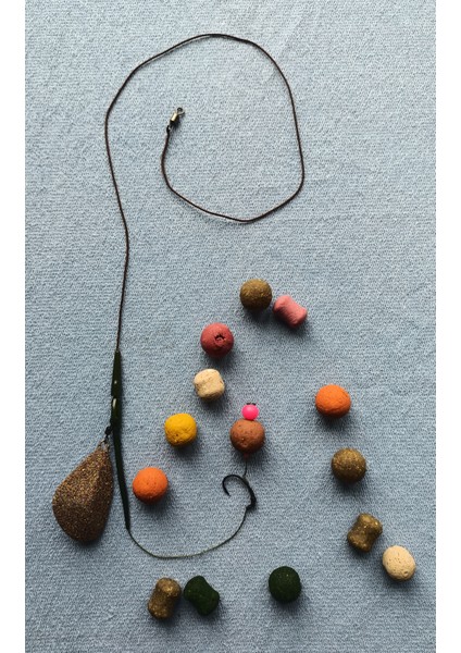 Lead Core'lu Boili'li Sazan Rig Takımı ( Amino Ciğer 18 mm Boili )