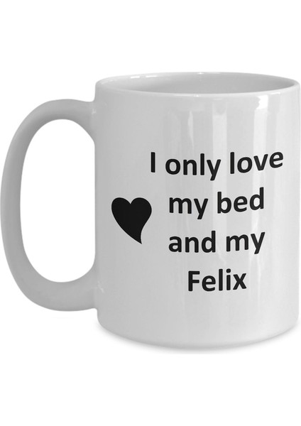 Felix Lover Kupa - Kedi Köpek Kuş Evcil Hayvan Adı - Love My Felixadı - Ingilizce Kupa Bardak