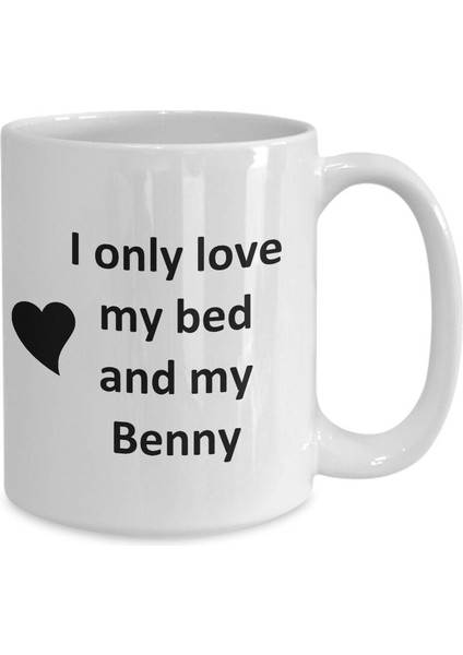 Benny Lover Kupa - Kedi Köpek Kuş Evcil Hayvan Adı - Love My Benny Adı - Ingilizce Kupa Bardak