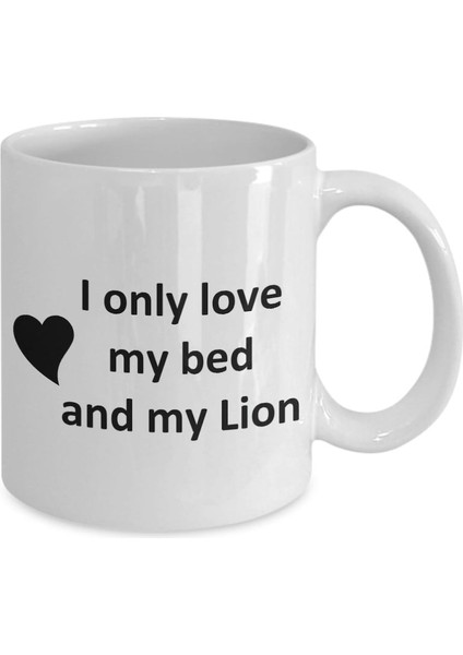 Komik Aslan Sevgilisi Kupa - Pet - Love My Lion Kahve Fincanı Çay- Ingilizce Kupa Bardak